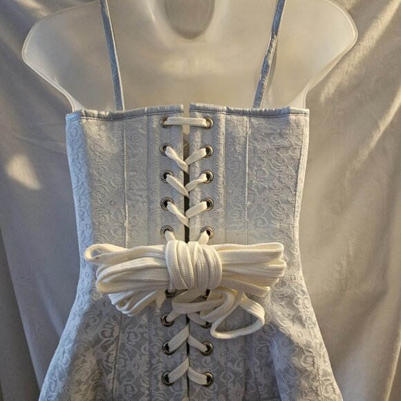 LAST NWT FROZEN CORSET BLUE W/LACE SMALL 24" - Picture 2 of 16